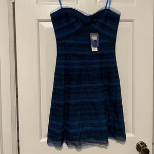 BCBG Mini Dress - Black and Blue - Size 4